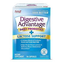 Digestive Advantage 데일리 락토스 캡슐 장 어드밴티지 프로바이오틱스 남성 여성용 포장은 다 수 있음 9 박스, 1