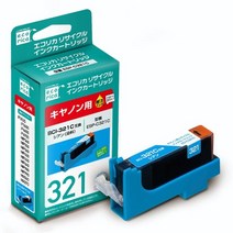 일본직발송 3. ECORICA 에코 리카 캐논 (CANON) 대응 리사이클 잉크 카트리지 BCI-321C 시안 대응 ESP-C32, 시안  일반 용량  봉투 패키지, 상세 설명 참조0, 상세 설명 참조0