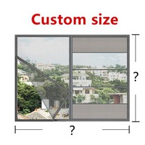 차량커튼 자동차 암막커튼 스타렉스 커튼 호환 창문용 모기장 맞춤형 크기 및 세탁 가능 매직 자가 붙이기 펀칭 창 스크린 메시 여름, Custom 사이즈+Black net White edg