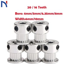 랫풀다운도르레 등운동 파워렉 가정용 3D 프린터 부품 액세서리 GT2 20 Teeth 16 보어 5mm/6.35mm/8mm 타이, 03 16T W10 B5