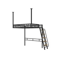 철제벙커침대 성인 벙커 침대 어른 2층 철제 침대 책상철 더블 위 위견고한 수납벙커침대, 검은색 세미 행잉(맞춤형 지원), 1200mm2000mm