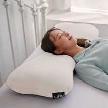 LINU 리누 코튼폼 베개 롱버전 5중 레이어 메모리폼 마이크로화이바, 아이보리