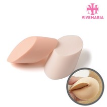 VIVE 사선 메이크업 퍼프2p/개별포장/브러쉬/미용용품, 사선 메이크업 퍼프2p-랜덤