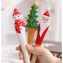 태광목각 볼펜 성탄절 루돌프 나무 판촉 연필 눈사람 크리스마스 트리 산타 사은품 눈 펜 선물