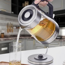 독일 수입 지능형 온도제어 유리 전기 포트 커피 차, 1.8L 지능형 온도 제어 차 망
