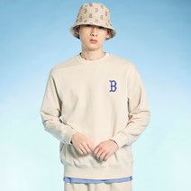 클래식 모노그램 백빅로고 오버핏 맨투맨 BOS L.Beige
