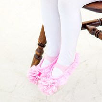 여아 발레슈즈 핑크 플라워코사지 200-220