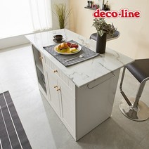 데코라인 코넬 대리석 첸 1200B 홈바 아일랜드 식탁 DMW016, 그레이