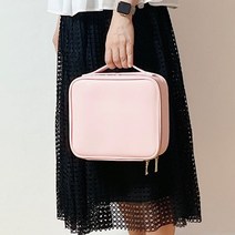 여행 휴대용 메이크업 박스 화장품 보관함 파우치, 핑크, 민트