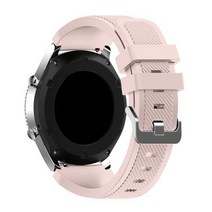 실리콘 갤럭시 시계 46mm 기어 s3 22mm 시계 스트랩, 핑크모래
