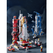 블록 우주왕복선 레고호환 우주선 로케트 발사대 조립, 박스형+디럭스 선저우 로켓 1093피스 세트2