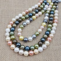 [라비올렛] j48 화려한 여성스러운 럭셔리한 고급스런 12미리 멀티 핵진주 볼드 목걸이