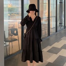 정말이쁜 큰 사이즈 여성 의류 가을 검은 색 긴팔 드레스 통통한 소녀를 위한 슬리밍 뱃살 베스티를 젊은 드레스를 덮고