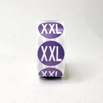 옷 사이즈 롤 스티커 옷에붙이는 라벨 옷가게 용품 의류 치수 표시 원형 테이프 XXL