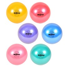 니스포 리듬체조 공 5인치 6인치 키즈 아동 리듬볼, 옐로우