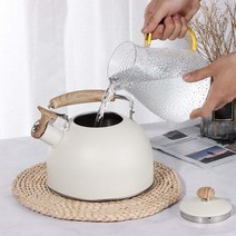 물끓이는주전자 법랑 인덕션 스테인레스 스틸 휘파람 주전자 내열 핸들 시끄러운 휘슬 물 가스 인덕션 쿠, 한개옵션0