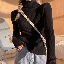 아이엠몽 여성 목폴라 골지 가을 겨울 무지 손 워머 터틀넥니트 이너 트잉
