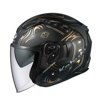 OGK KABUTO EXCEED SWORD 플랫 블랙 골드 XL61-62cm