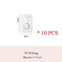 생활 보관함 50/30/10 PCS PVC 셀프 씰링 쥬얼리 가방 두꺼운 목걸이 팔찌 지 플락 백 링 스토리지 홀더 산, 한개옵션1, 01 10 PCS - S