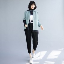 플리츠 셔츠 블라우스 단추 9부소매 긴팔 가디건