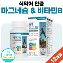 고함량 비타민 B 마그네슘 비타민비 정 프리미엄 B1 B2 B6 비타민B 영양제 B군 비군 활력 활성 비 타민 콤플렉스 복합체 플러스 마그네숨 식약처 인정 약 12개월분 여성 남자