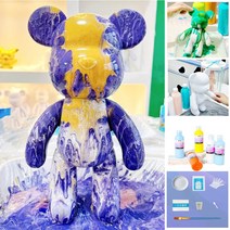 푸어링아트 DIY 세트 플루이드아트 푸어링베어, 23cm, N10