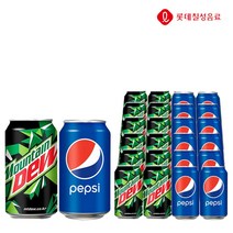 마운틴듀&펩시355ml(일반용) X 각12개(총24개) 뚱캔 청량음료 편의점음료 콜라 펩시 마운틴듀 탄산 음료수, 24개, 355ml