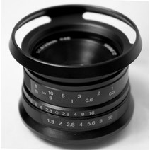 Hengyijia (헨이지아) 25mm F1.8 (검정색) 고화질 매뉴얼 포커스 매크로 렌즈 Fujifilm FX 인터페이스의 미러리스 카메라에 적용