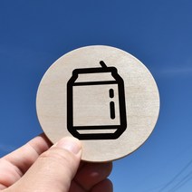 루리앤메리 우드 도토리 58 캔 픽토그램 포인트 자작나무 표찰 8cm