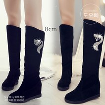 도오빠 여자 기모 롱 부츠 롱부츠 하이힐 하이힐부츠 8CM 스웨이드 스웨이드부츠 발편한 가벼운 통굽 웨지 큐빅 퍼 기모부츠 털부츠 안감기모 가을 겨울 방한 따뜻한 퍼부츠 털 캐주얼 예쁜부츠 30대 40대