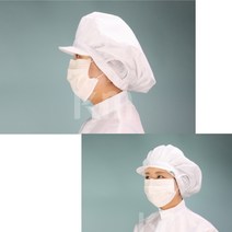 긴머리 여성 작업자 크린룸 방진모 제전모자 전기전자 위생모 청정, L, S/BLUE