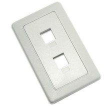 벽 부착형 Wall Plate 2포트 키스톤 잭 별도 구매 RJ45 인터넷 랜 케이블 간편 정리 제품 N0529