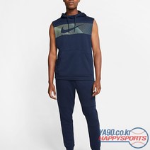 [NIKE] 드라이핏 플리스 풀오버 민소매 트레이닝 후드 4423-451 (네이비)