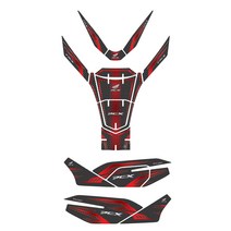 21-22년 PCX 스티커세트 탱크패드+V가니쉬+사이드 커버 스크래치방지 튜닝, 카본레드