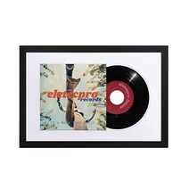 일렉트로텍프로 레코드 프레임 16x24 인치 양면 매트 2개 블랙 앤 화이트 12x12, Black