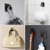 무타공 강력접착 가방걸이 다용도 후크 행주걸이 접착고리, 사각형 걸쇠타입