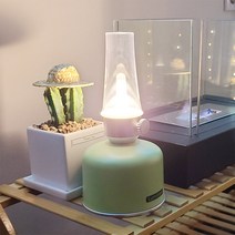 루미트론 LED 충전식 감성 디밍 캠핑랜턴 무드등, 올리브