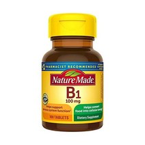 비타민B Nature Made Vitamin B1 100 mg Dietary Supplement for Energy Metabolism Support Tablets Day S