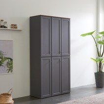 장인가구 셰리GR 1800 다용도 주방수납장+틈새장, 그레이