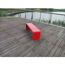 철제의자 마당벤치 정원벤치 공원벤치 의자 야외 벤치, 200 cm 40 cm 45 cm 레드