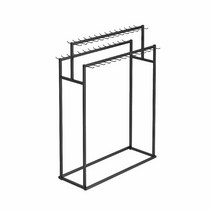 벨트 걸이 넥타이 스카프 행거 다용도 소품 디스플레이 진열대, F. 양면 150장 블랙