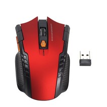 캐드마우스 무소음 2.4ghz 무선 마우스 PC 게이머 컴퓨터 USB 광학 노트북 용, 02 빨간