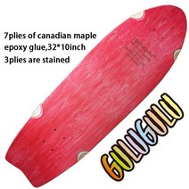 이마트 코스트코 서핑 보드 야외 수상 서핑 캐나다 단풍 나무 에폭시 글루 보드, 빨간색