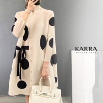 카라 KARRA 88까지 빅도트버튼리본플리츠원피스 KK1FOP059A