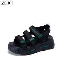 Z3JC 여성 통굽 송편 플랫 캐주얼 로마 비치화 도매 스포츠 샌들