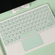 GOOJODOQ-무선 블루투스 키보드 터치패드 포함 iPad 키보드 폰 삼성 갤럭시 샤오미 화웨이 마이크로소프트 서피스 HP, CHINA, green round_브라운 스위치
