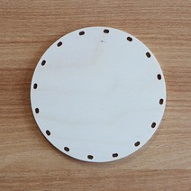 라탄공예재료 나무합판 자작나무 100x100 원형 우드플레이트 4T, 월넛