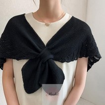 케이프_니트_숏_어깨숄(블랙)_여자_쁘띠_망토숄 D502