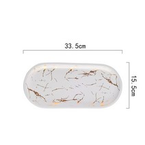 구이용돌판 삼겹살불판 고기돌판 북유럽 대리석 세라믹 타원형 접시 서양 요리 디저트 플레이트 쥬얼리 보관함 식기 액세서리 초밥 해산물, [01] WHITEL
