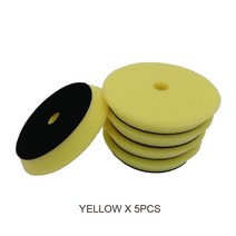 폴리셔 광택기 자동차 디스크 인치 자동 폴란드어 패드 바디, 16.Yellow x5pcs - 3lnch Backer